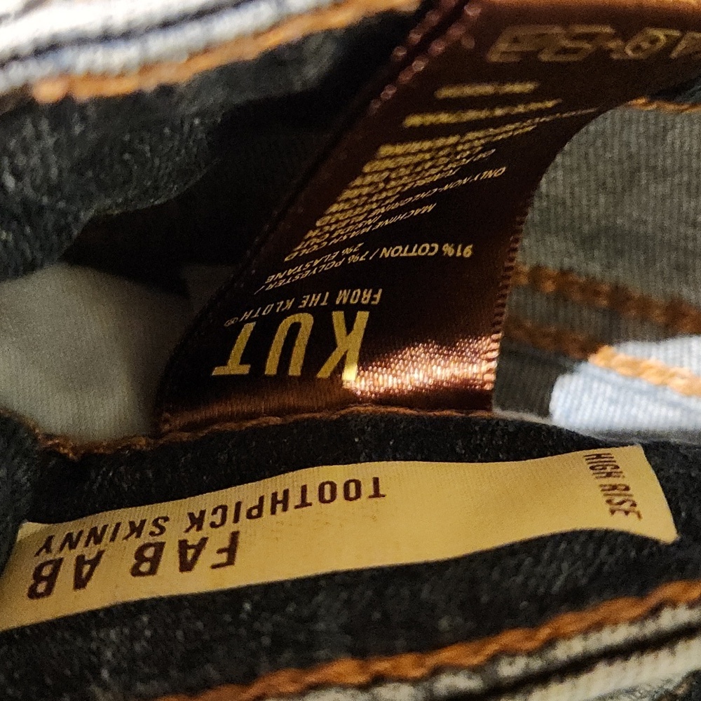 ❤️ KUT FROM THE KLOTH FAB AB HIGH RISE TOOTHPICK SKINNY JEANS, 10 (30) - Picture 7 of 9
